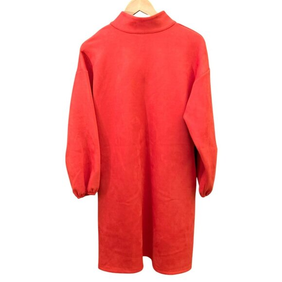 Jude Connally Paprika Red Florence Long Sleeve Dress Size Small Retail 248 - Picture 7 of 8